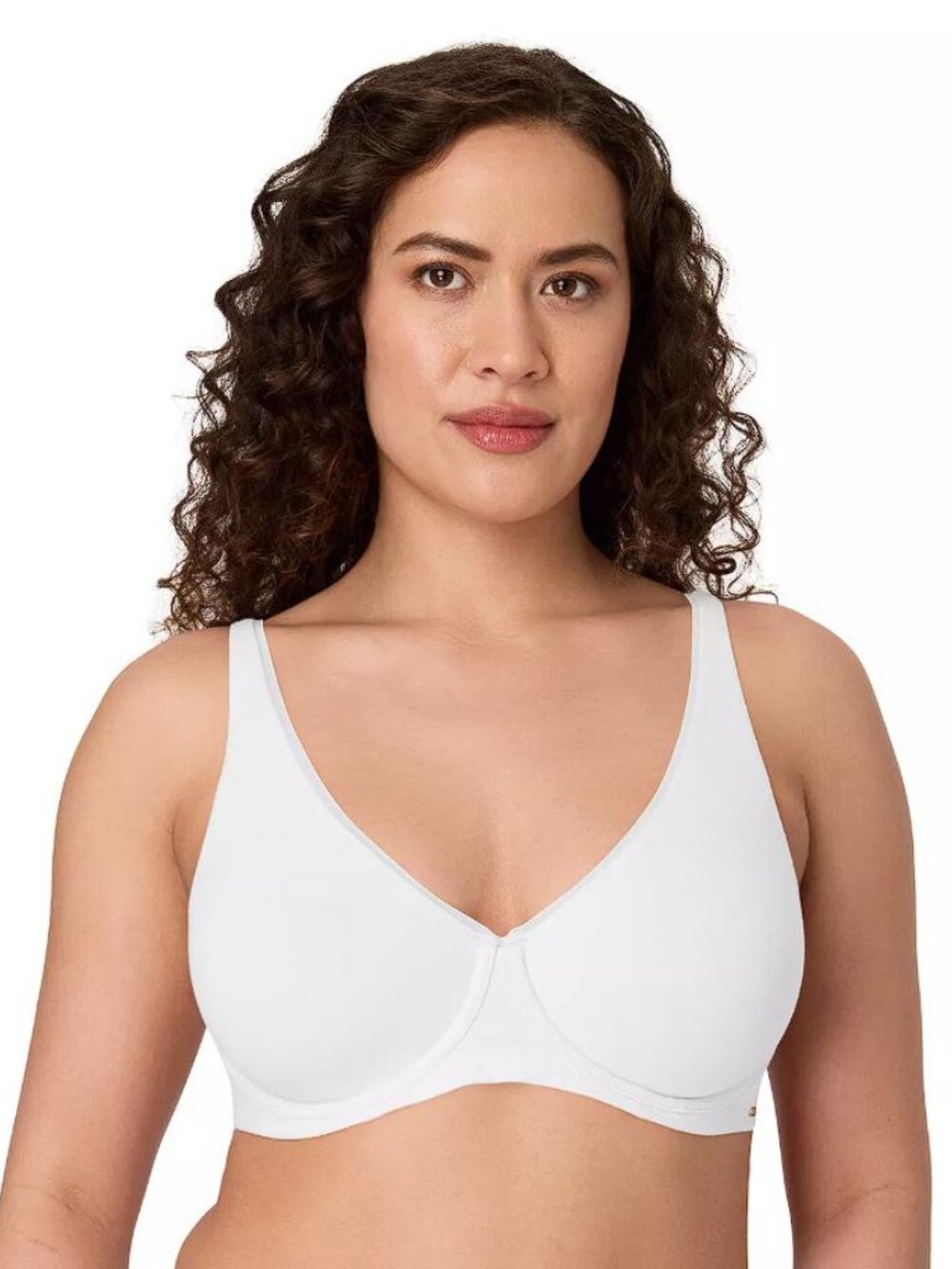 BALI BRAS Women's Cotton Collection 2Ply Underwire Bra Size 38D in White (Dirty)